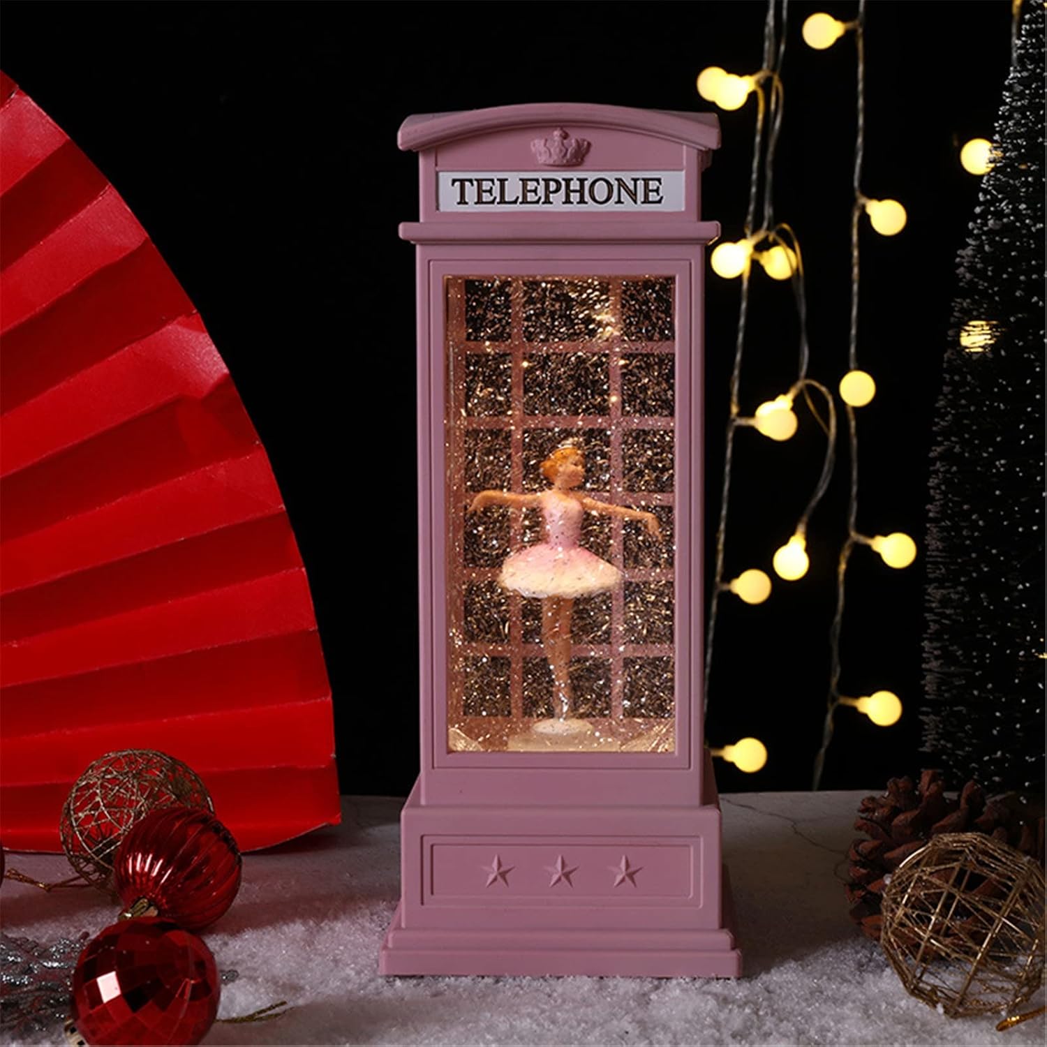 Muzička Kutija – Ljubičasta Telefonska Govornica sa Vilom - Image 2