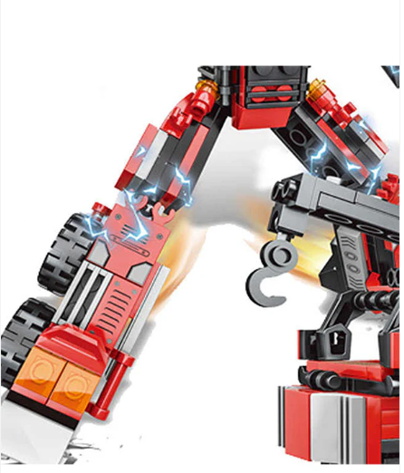 Transformišući Set Kockica - Robot i Dizalica - Image 4