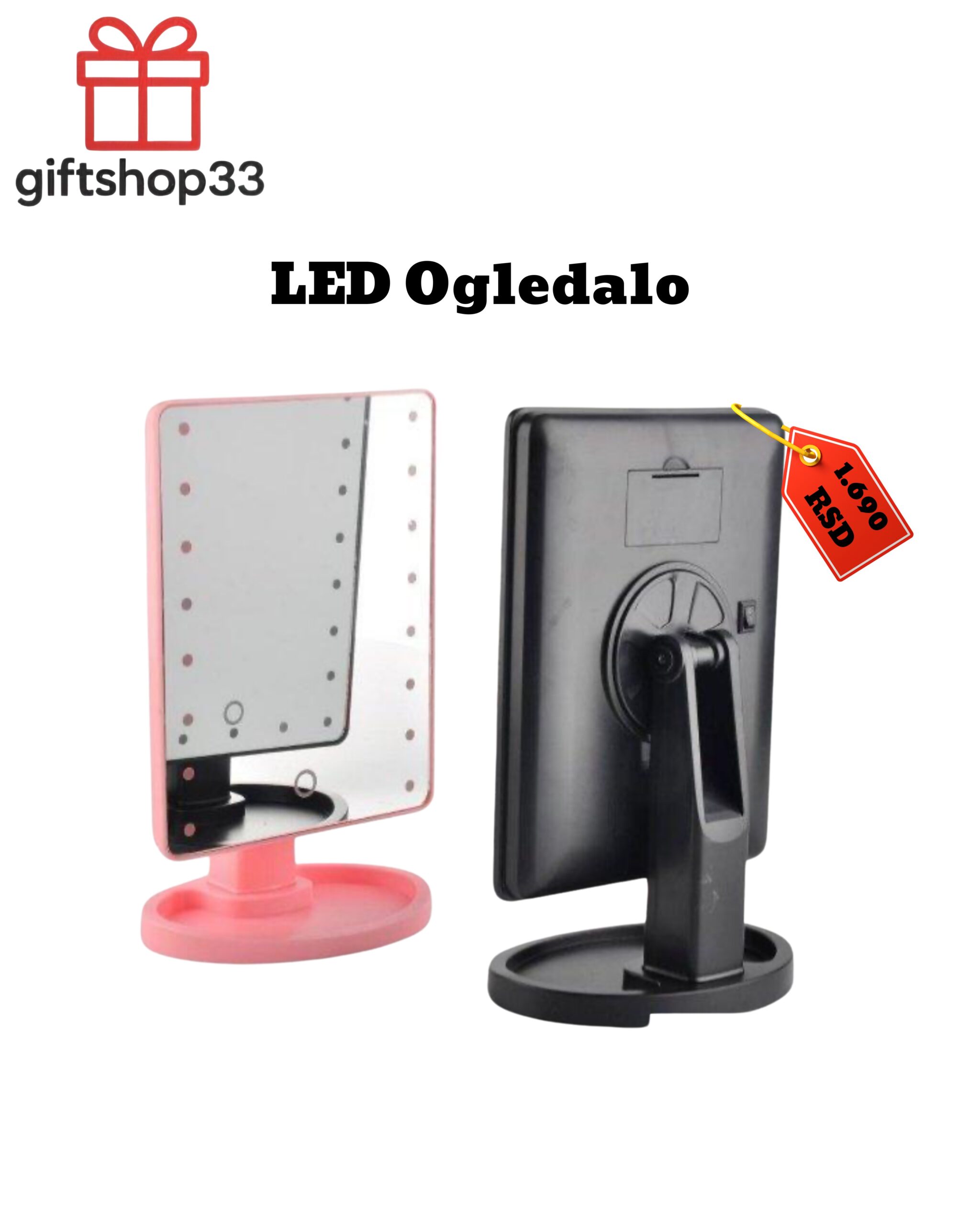 LED ogledalo za šminkanje