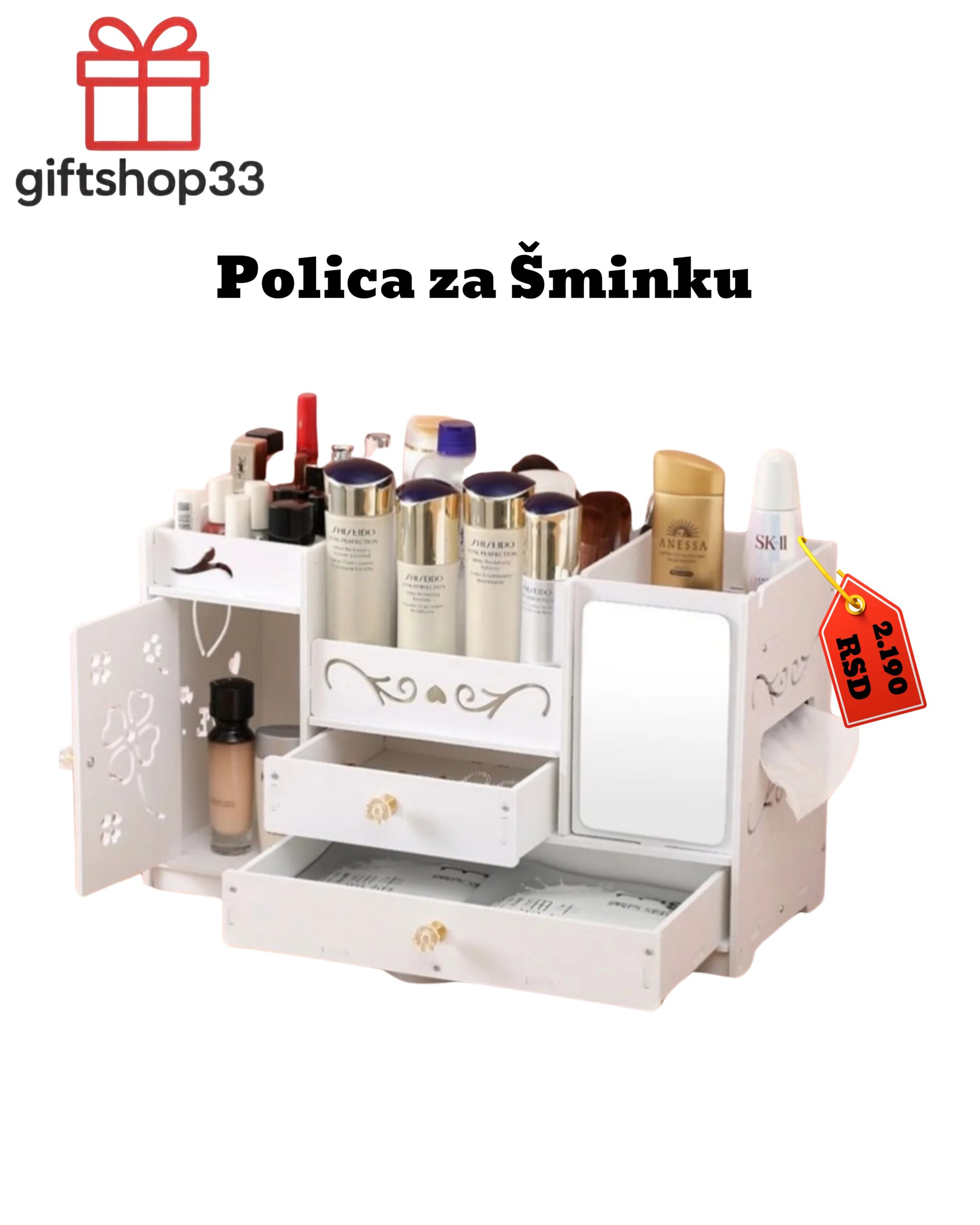 Polica za Šminku i Kozmetiku
