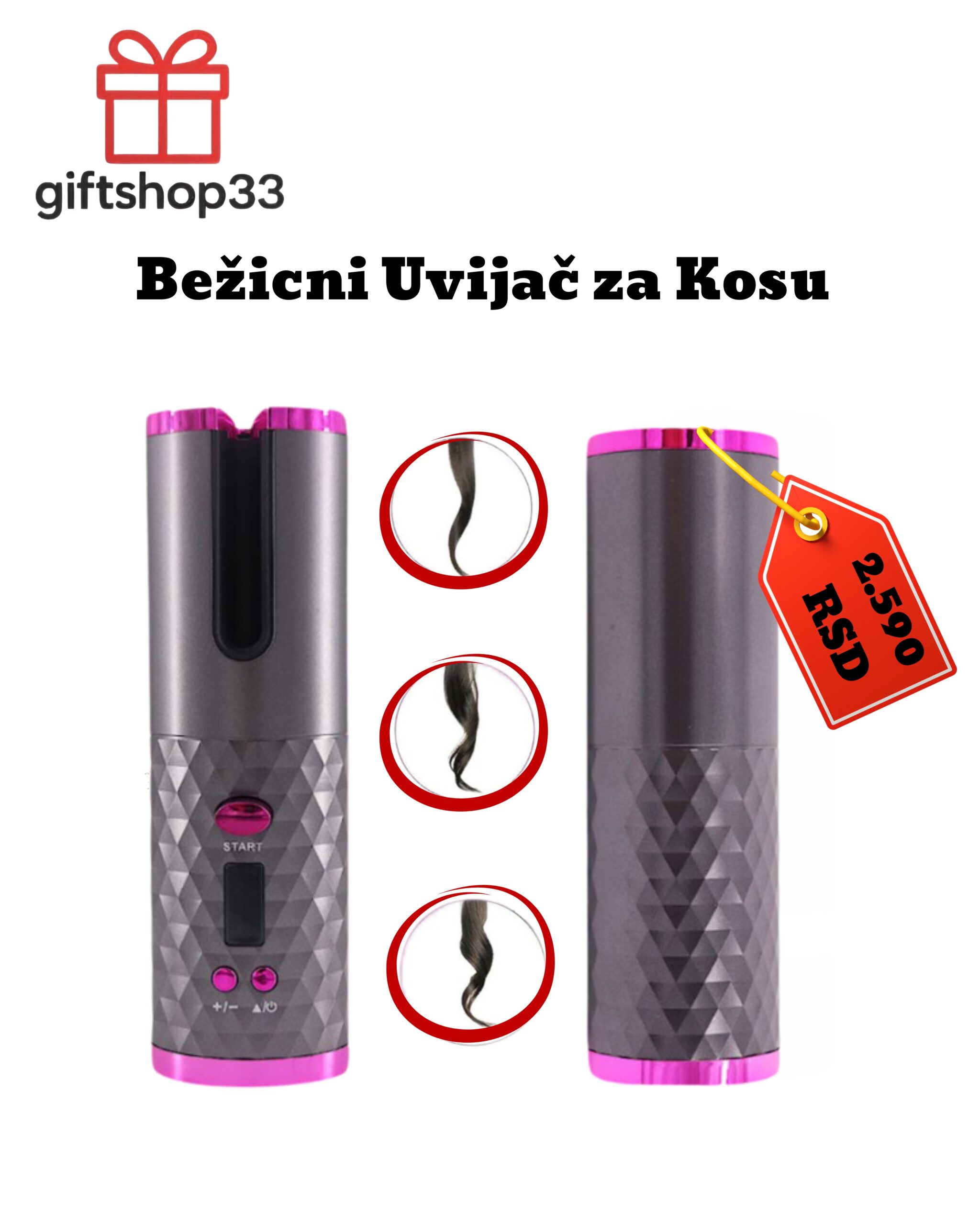 Bežični Uvijač za Kosu CurlQueen