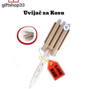 Trostruki Keramički Uvijač za Kosu