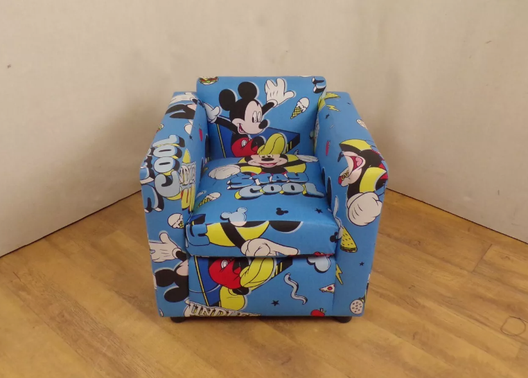 Dečija fotelja „Emi“ – plava, Mickey Mouse