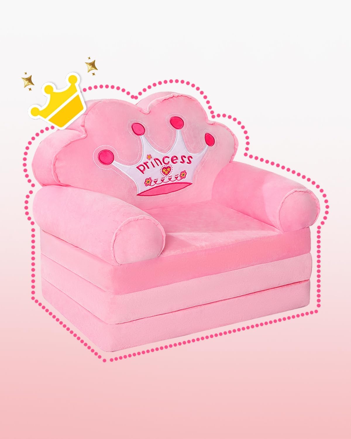 Dečija fotelja sofa na rasklapanje „Princess“ - Image 2